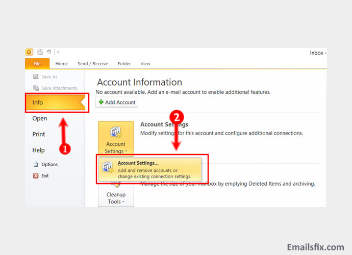 Add-Account-How To Set Up Cox Email In Outlook