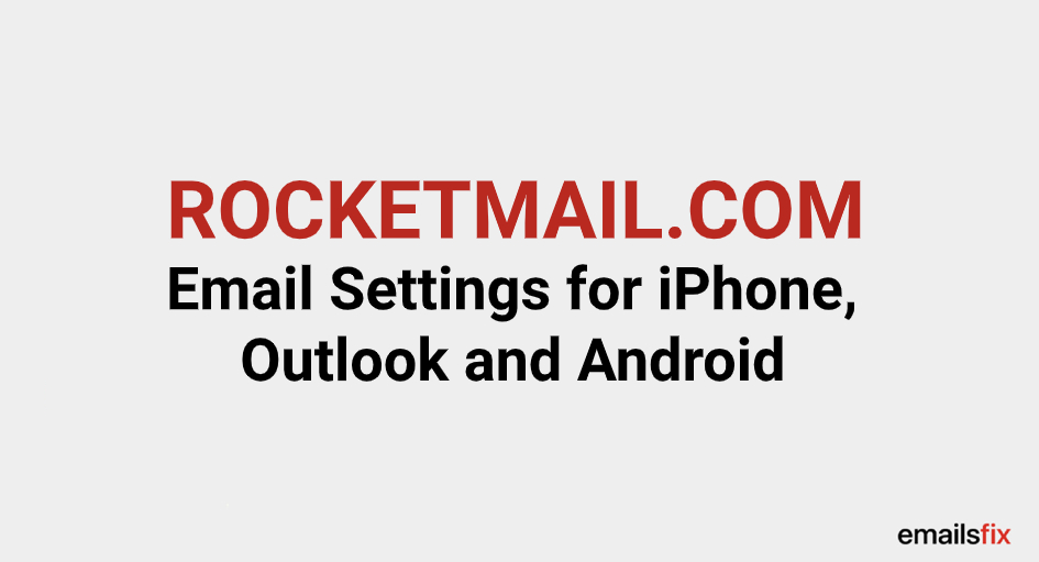 Rocketmail email server settings