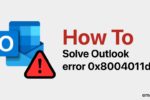 Solve Outlook error 0x8004011d